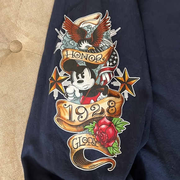 Disneyland Walt Disney Mickey Mouse navy sweatshirt L - Picture 5 of 10